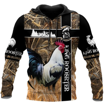 Joycorners King Rooster 3D Design All Over Printed Shirts