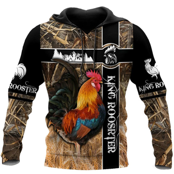 Joycorners King Rooster 3D Design All Over Printed Shirts