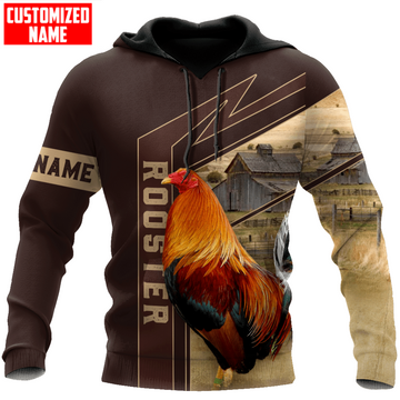 Joycorners Customized Name Rooster 3D Design All Over Printed Shirts