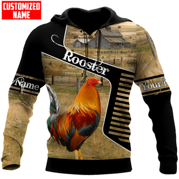 Joycorners Customized Name Rooster 3D Design All Over Printed Shirts