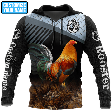 Joycorners Customized Name Rooster 3D Design All Over Printed Shirts