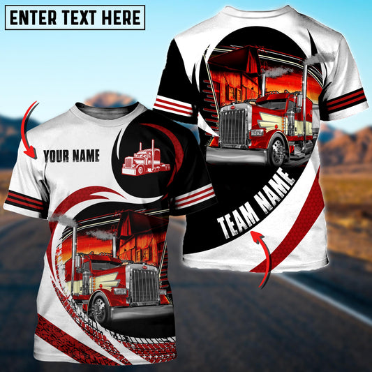 JoycornersTruck & Farming Personalized Name Shirt For Truck Driver