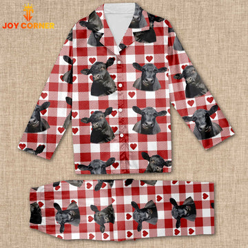 Joycorners Black Angus Gingham Pattern Pajamas