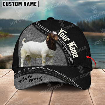 Joycorners Boer Goat Gray Black Customized Name 3D Classic Cap