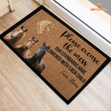 Joycorners Horse Please Excuse The Mess Doormat