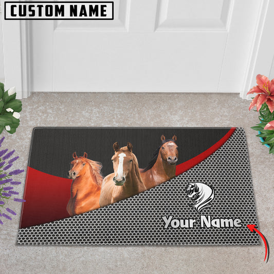 Joycorners Horse Metal Pattern Doormat