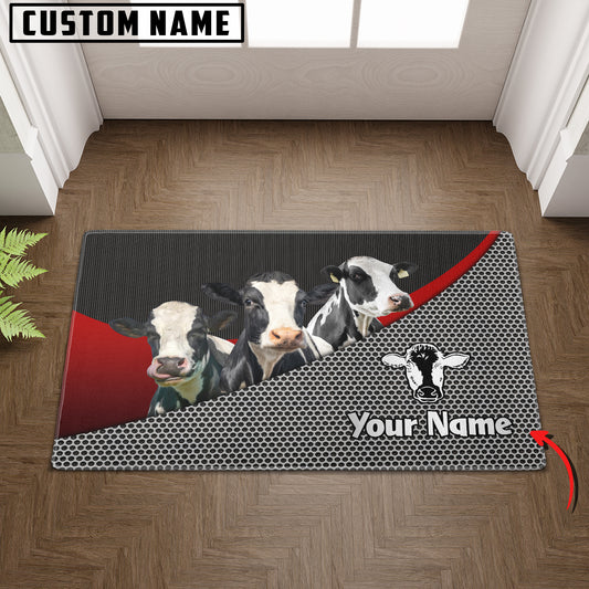 Joycorners Holstein Cattle Metal Pattern Doormat