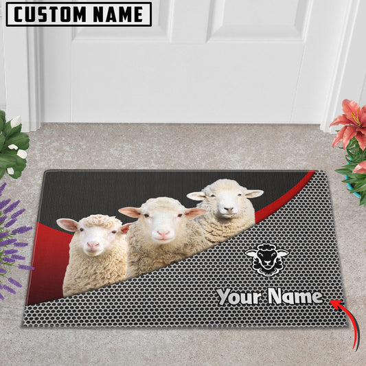 Joycorners Sheep Metal Pattern Doormat