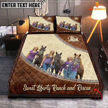 Joycorners Happiness Horse Quilt Bedding Set For Heather