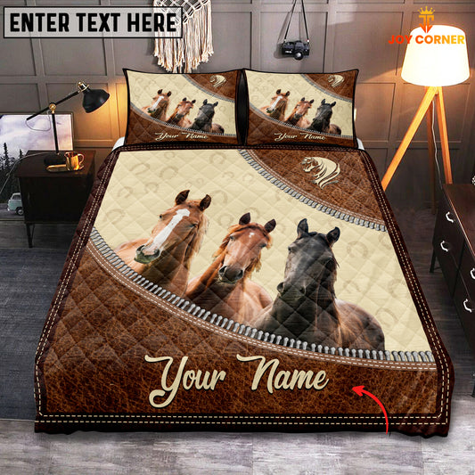 Joycorners Happiness Horse Quilt Bedding Set