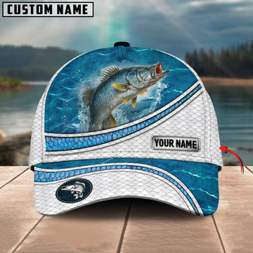 Joycornerss Custom Name Barramundi Fishing Water Tornado 3D Classic Cap