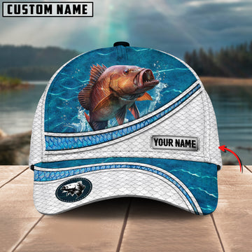 Joycornerss Custom Name Mangrove Jack Fishing Water Tornado 3D Classic Cap