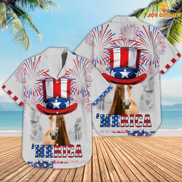 Joy Corners Horse Patriot Day 3D Hawaiian Shirt