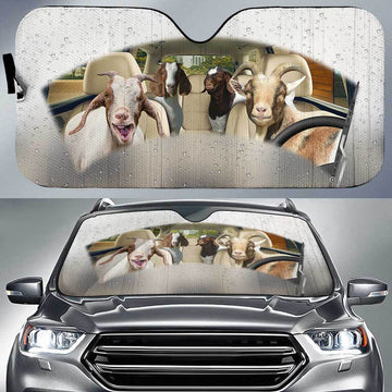 Joycorners Goat On The Rain All Over Printed 3D Sun Shade