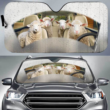 Joycorners Sheep On The Rain All Over Printed 3D Sun Shade