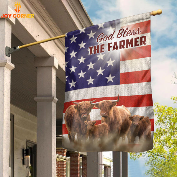 Joycorners Farm Highland Cattle US 3D Flag