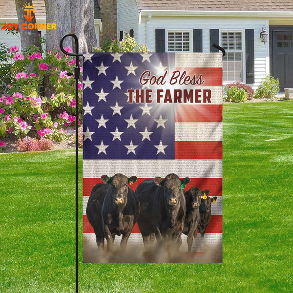 Joycorners Farm Black Angus US 3D Flag
