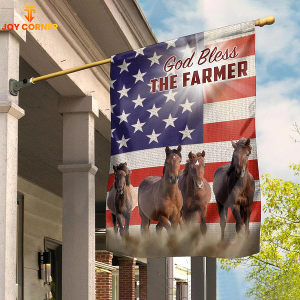 Joycorners Farm Horse US 3D Flag