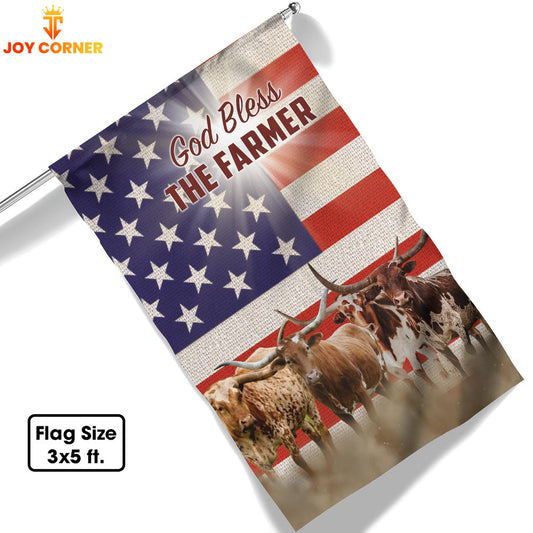 Joycorners Farm Texas Longhorn US 3D Flag