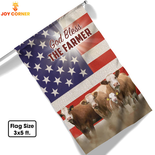 Joycorners Farm Simmental US 3D Flag