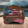 Joycorners Black Gelbvieh Bull US Flag Customized Name And Farm Name Cap