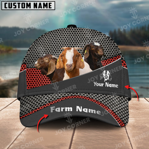 Joycorners Boer Goat Customized Name And Farm Name Metal 3D Classic Cap