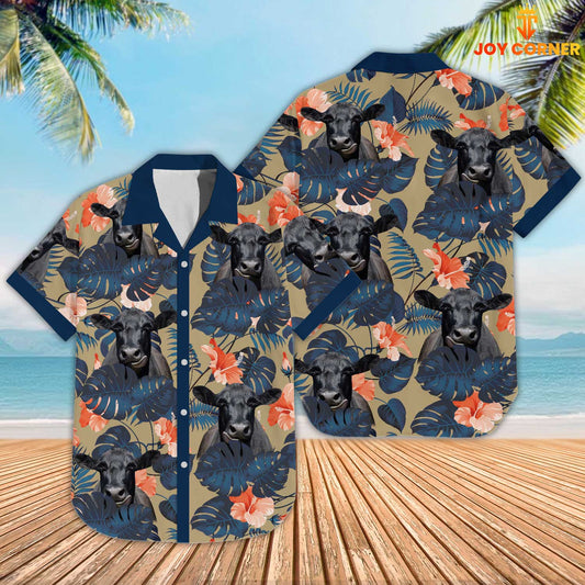 Joy Corners Black Angus 3D Hawaiian Shirt