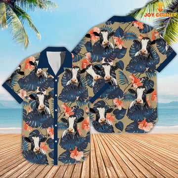 Joy Corners Holstein 3D Hawaiian Shirt
