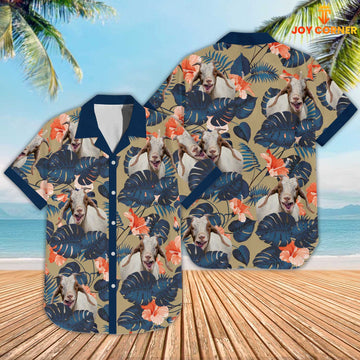 Joy Corners Goat 3D Hawaiian Shirt