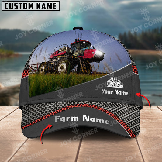 Joycorners 4450 Sprayer Tractor Customized Name And Farm Name Metal 3D Classic Cap