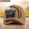 Joycorners Black Angus Custom Name Light Brown Cap