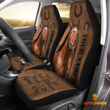 Joycorners Horse Leather Carving Customized Name Car Seat Cover Set