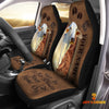 Joycorners Brahman Cattle Leather Carving Customized Name Car Seat Cover Set