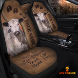 Joycorners Speakle Park Leather Carving Customized Name Car Seat Cover Set