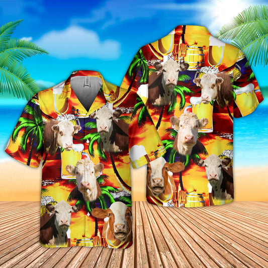 Joy Corners Hereford Drink Beer 3D Hawaiian Shirt