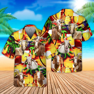 Joy Corners Goat Drink Beer 3D Hawaiian Shirt