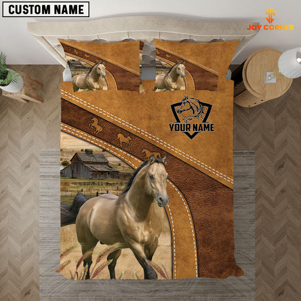 Joy Corners Quarter Horse Pattern Customized Name 3D Bedding Set
