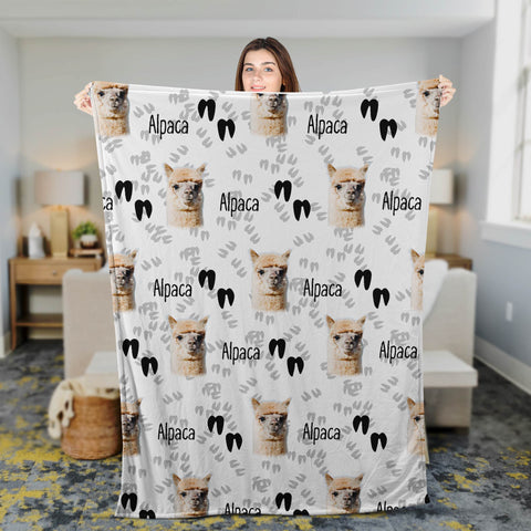 Joycorners Alpaca Happy Pattern Blanket