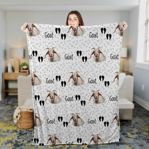 Joycorners Goat Happy Pattern Blanket