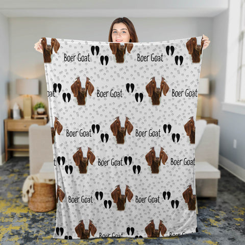 Joycorners Boer Goat Happy Pattern Blanket