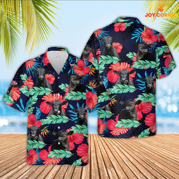 Joycorners Black Angus Hawaiian Shirts 2024