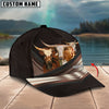 Joycorners Happiness Texas Longhorn Customized Name Brown 3D Classic Cap