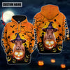 Joycorners Farm Custom Name Shorthorn Halloween Pattern 3D Printed Hoodie