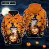 Joycorners Farm Custom Name Hereford Cattle Halloween Pattern 3D Printed Hoodie