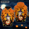 Joycorners Farm Custom Name Hereford Cattle Halloween Pattern 3D Printed Hoodie