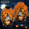 Joycorners Farm Custom Name Brahman Cattle Halloween Pattern 3D Printed Hoodie