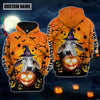 Joycorners Farm Custom Name Brahman Cattle Halloween Pattern 3D Printed Hoodie