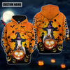 Joycorners Farm Custom Name Holstein Halloween Pattern 3D Printed Hoodie