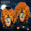 Joycorners Farm Custom Name Charolais Halloween Pattern 3D Printed Hoodie