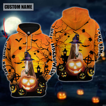 Joycorners Farm Custom Name Horse Halloween Pattern 3D Printed Hoodie